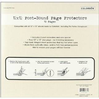 Colorbok Top Loading 3 Hole 12 Inch by 12 Inch Page Protectors, 10 