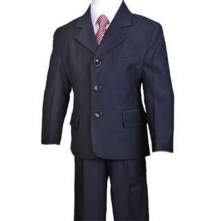KD150 51 Boy Black Formal Tuxedo Suit Weeding 5T 6T  