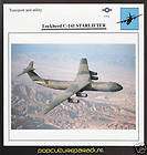 LOCKHEED C 141 STARLIFTER USA War Airplane PICTURE CARD