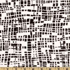  44 Wide Coffee Buzz Abstract Boxes White/Black Fabric By 