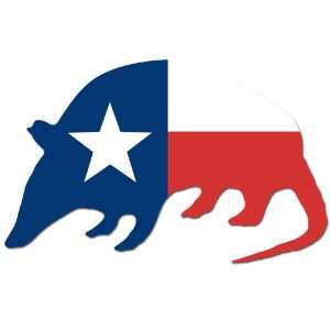  Armadillo Shaped Texas Flag Sticker 