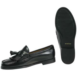 Sebago Fountain Black Leather Tassel Loafer for Women (Wide)  