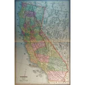  Peoples map of California (1886)