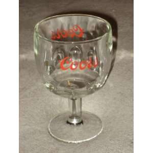  Vintage Clear Glass  Coors  Beer Glass   6 Inches High 