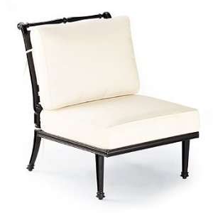 Carlisle Center Chair with Cushions in White Finish   Symphony Earth 