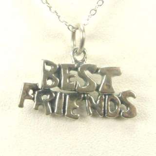 NEW BEST FRIENDS FOREVER 925 STERLING SILVER NECKLACE 16  