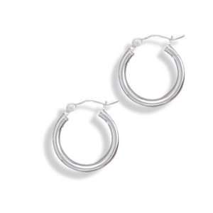   Silver 2mmX16mm Round Tube Hoop Earrings West Coast Jewelry Jewelry