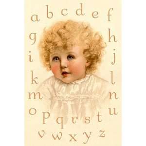  Little Girls Alphabet   Poster by Ida Waugh (12x18)