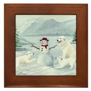 Great Pyrenees , Winterlake Pets Framed Tile by   