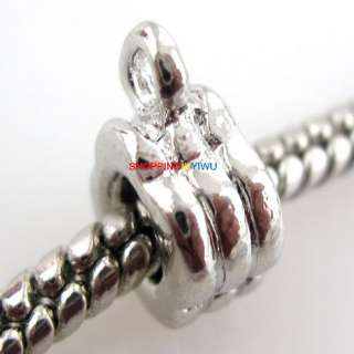 Wholesale Silver Tone Charms Bail Loop Charms Beads Fit European 
