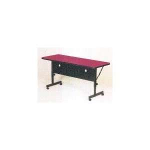 Correll FT2472 35   Deluxe Flip Top Table w/ Red High Pressure Top, 24 