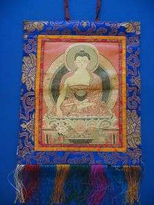 TIBETAN BUDDHISM SHAKYAMUNI BUDDHA BROCADE WALL HANGING  