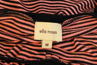Ella Moss Salmon/Black Stripe Tunic Top Med.  