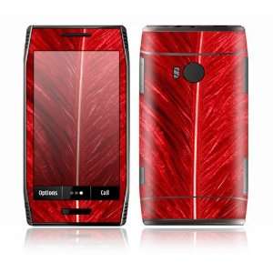 Nokia X7 Decal Skin Sticker   Red Feather