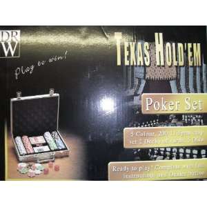 Texas Holdem Poker case  Aluminium carry case 200 Chips  (NAH1770)