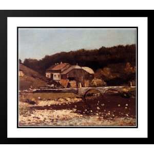  Courbet, Gustave 23x20 Framed and Double Matted La Ferme 