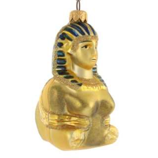   Rare Sphinx Egyptian Myth Polonaise Glass Egypt Xmas Ornament  
