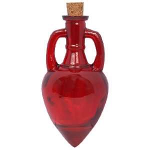    Red Amphora Recycled Glass Decorative Bottle 