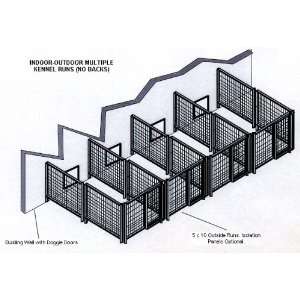    4 Run Multiple Dog Kennel Packages (No Backs)