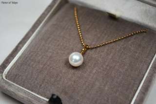 Authentic MIKIMOTO K18 Gold Necklace w/z 8mm Pearl Case  