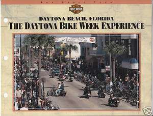 DAYTONA BIKE WEEK Harley Davidson Experience 8x11 SHEET  