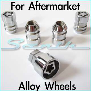 Wheel Locks Lug Nut 14x1.5 ~Aftermarket Alloys (1415WL)  