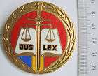 romania justice sword balance jus lex large badge 