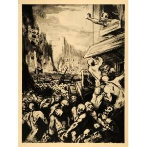  1944 Print Honore Daumier Uprising Rebellion Oppression 
