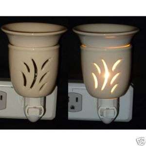 CREAM CREME Candle Warmer Tart Oil Lamp Plug In Burner  