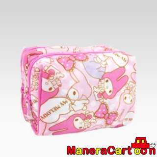 My Melody Cosmetic Bag Double Zipper Pouch Pink Sanrio  