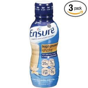 Ensure High Protein Shake, Vanilla Cream, 4 Count, 14 Ounces bottles 