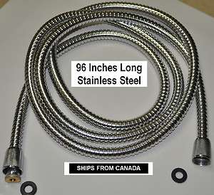 STAINLESS STEEL HANDHELD SHOWER HOSE 96 96 INCHES 8 FT  