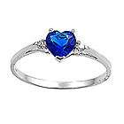 27ct Heart Shaped Cut Russian Ice on Fire CZ Promise Friendship Ring 