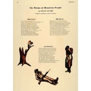 1937 Print 6 Mountain People Poems Jesse Stuart Ella   Original Print 