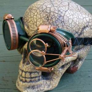 Steampunk Goggles Glasses cyber lens goth Victorian grc  