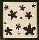 MUSE AMUSE RUBBER STAMP STAMPS LOTS OF FLOWERS BLOCK