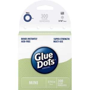  Glue Dots 3/16 Mini Dot Roll 250 Clear Dots (32794) Arts 