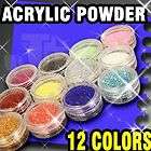 12 Color 3D Nail Art Glitter Powder Acrylic UV Gel New