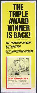 Original R1973 FIVE EASY PIECES 14x36 Movie Poster  