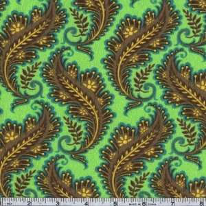   Nest Stray Feathers Flannel Grass Fabric By The Yard Arts, Crafts