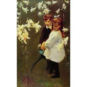 Singer Sargent   24 x 40 inches   Garden   Study of the Vickers Child 