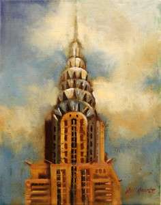   Building, New York City, Art Deco Architecture 14x11 HALL GROAT II