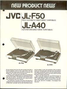 JVC JL F50, JL A40 DEALERS BROCHURE MANUAL  