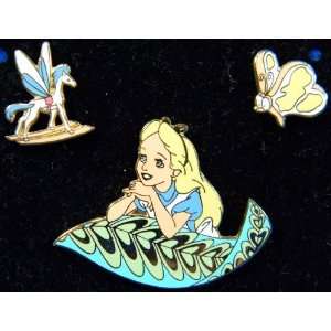  Alice in Wonderland Limited Edition 3 Piece Pin Set Disney 