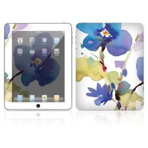   DecalSkin iPad Graphic Cover Skin   Flower in Watercolors Electronics