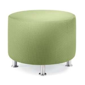  Alight Lounge Round Ottoman Fabric Color Buzz2   Grey 
