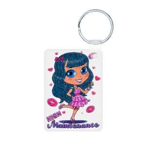   Photo Keychain High Maintenance Girl with Kisses 