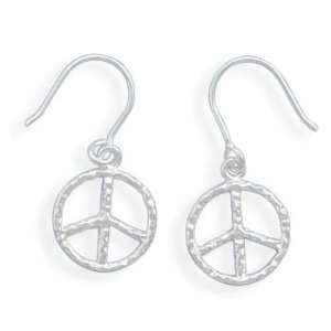  Peace Sign French Wire Earrings Jewelry