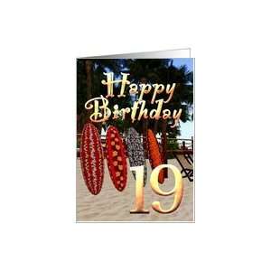 19th birthday Surfing Boards Beach sand surf boarding palm trees surf 