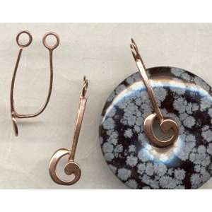    Copper Pendant Hanger Bail, Spiral Front Arts, Crafts & Sewing